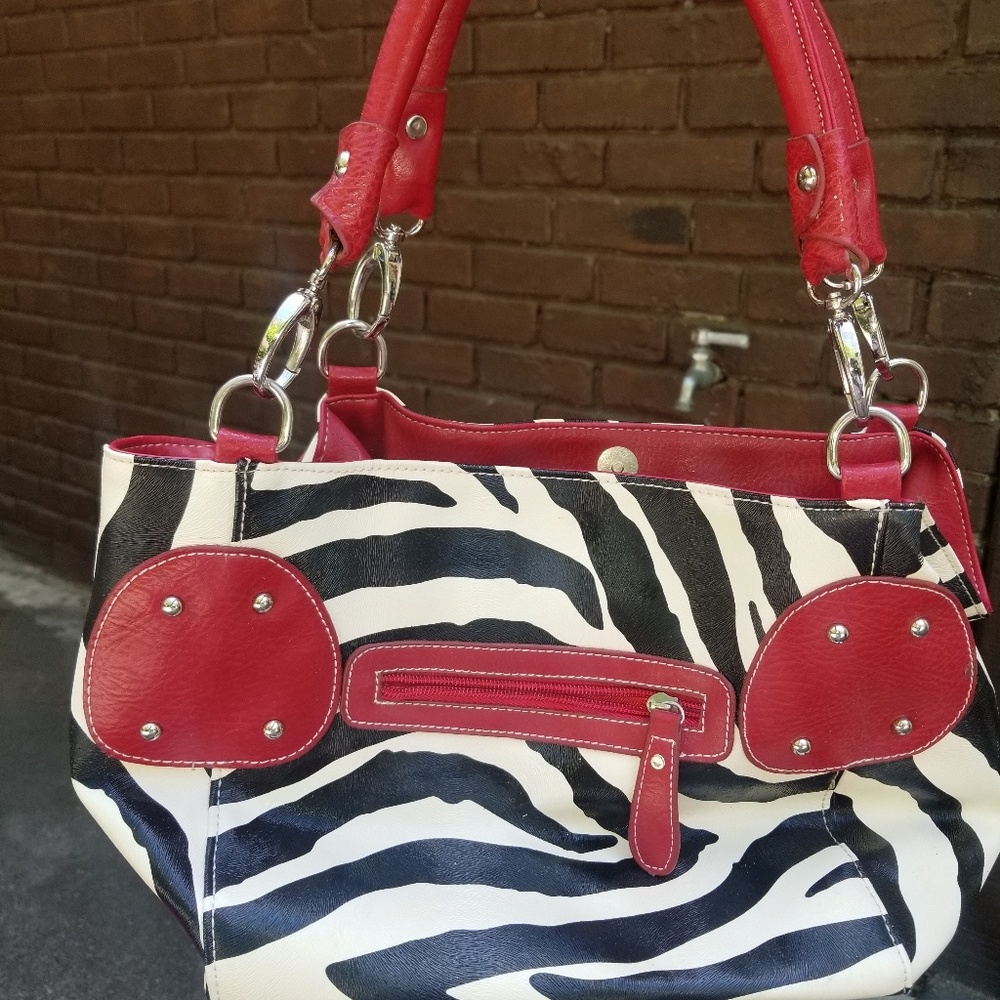 Zebra print purse